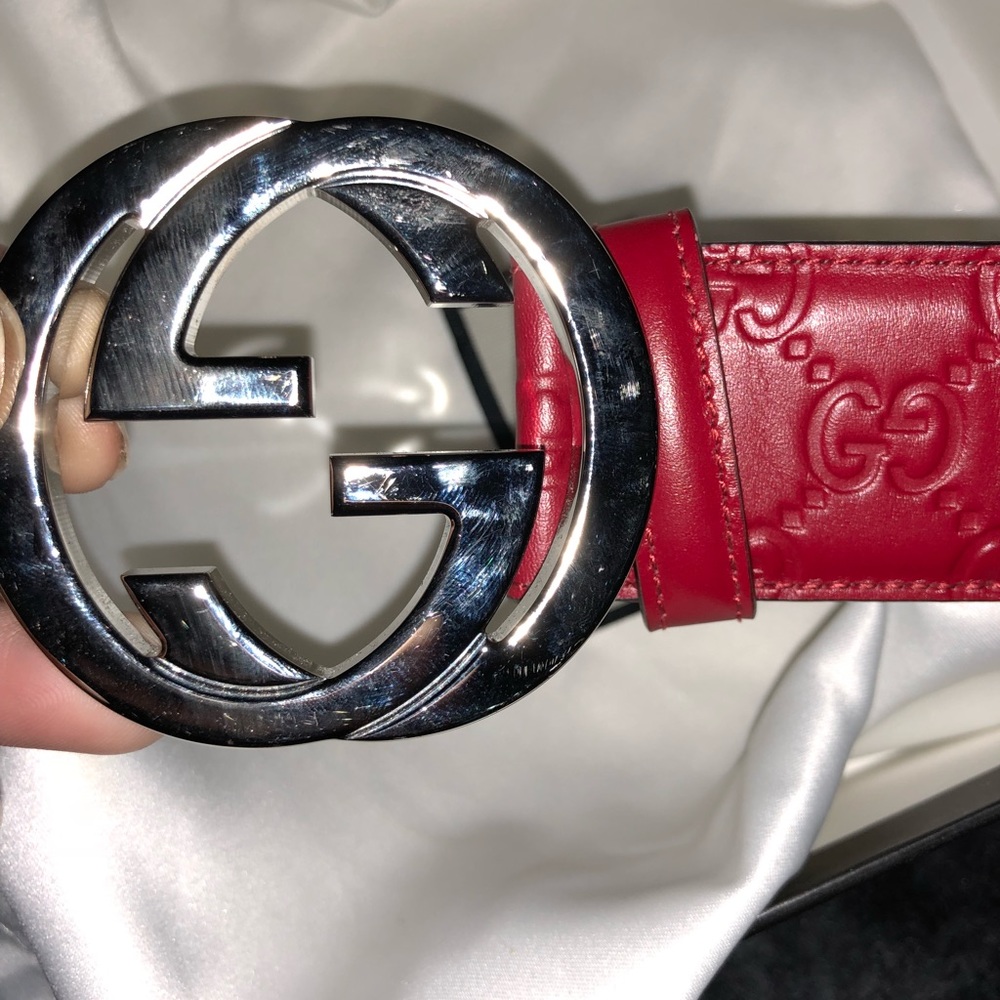 GUCCI Double G Leather belt